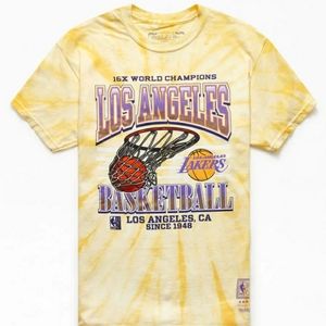 NWT Mitchell & Ness Tie-Dyed Los Angels Lakers Finals T-shirt